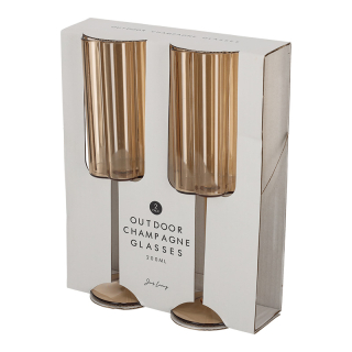 JENS Living Outdoor Champagneglazen Amber set van 2 25789 1