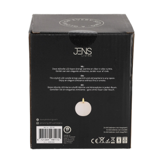 JENS Living Rustieke LED Kaars Rond Taupe 25712 3