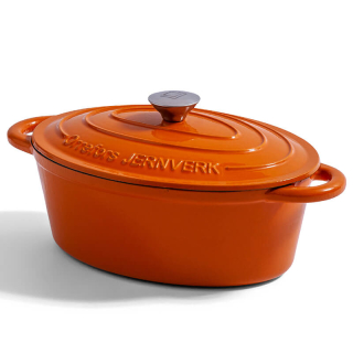 Orrefors Jernverk Ovale geemailleerde braadpan 3.5L oranje Orrefors Jernverk Ovale geemailleerde braadpan 3.5L oranje