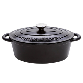 Orrefors Jernverk Ovale geemailleerde braadpan 3.5L zwart Orrefors Jernverk Ovale geemailleerde braadpan 3.5L zwart