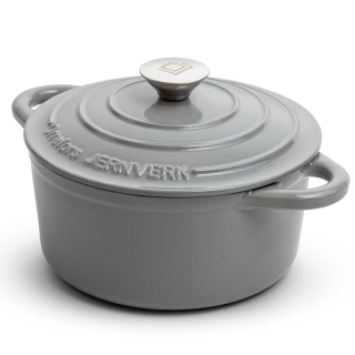 Orrefors jernverk grote geemailleerde braadpan 5l lichtgrijs Orrefors jernverk grote geemailleerde braadpan 5l lichtgrijs