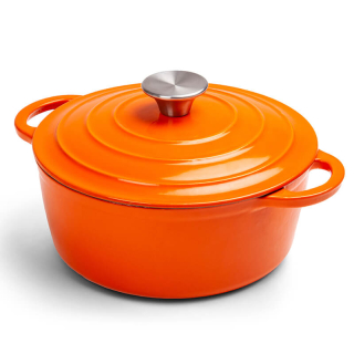 Orrefors jernverk grote geemailleerde braadpan 5l oranje Orrefors jernverk grote geemailleerde braadpan 5l oranje