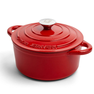 Orrefors jernverk grote geemailleerde braadpan 5l rood Orrefors jernverk grote geemailleerde braadpan 5l rood