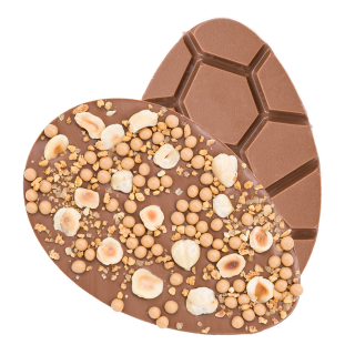 luxe chocolade paasei hazelnoot caramel melk 110gram 84130 1 luxe chocolade paasei hazelnoot caramel melk 110gram 84130 1