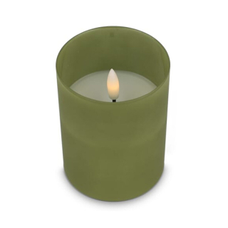 nyelle oplaadbare led wax kaars in glas