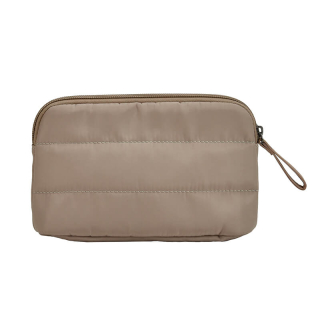 padded make up tasje taupe achterzijde