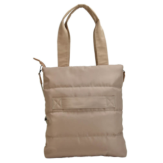 padded shopper taupe achterzijde