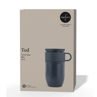 sagaform ted isolatie mok blauw geschenkverpakking