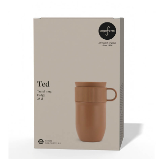 sagaform ted isolatie mok bruin geschenkverpakking