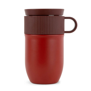sagaform ted isolatie mok donker rood 280ml lekvrij en vaatwasserbestendig