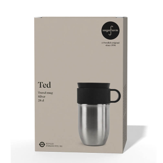sagaform ted isolatie mok zilver geschenkverpakking