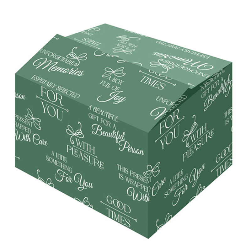Kerstpakketdoos Good Times Groen - 80% gerecycled Kerstpakketdoos Good Times groen