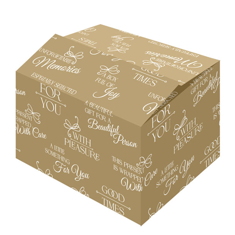 Kerstpakketdoos Good Times Kraft - 80% gerecycled Kerstpakketdoos Good Times kraft