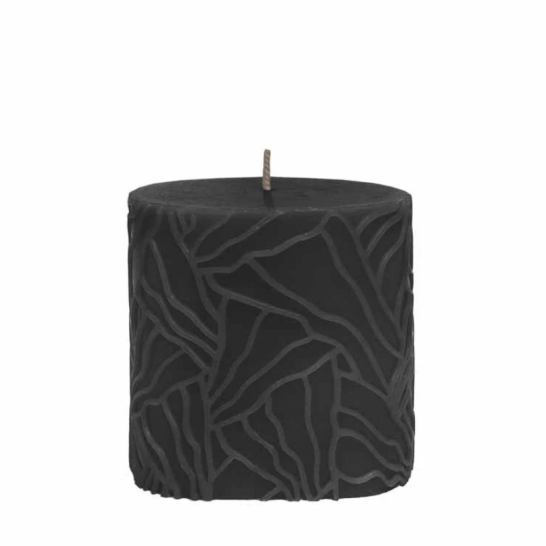 Riverdale Stompkaars Wave Zwart - 7x7cm Riverdale stompkaars wave zwart 7x7cm