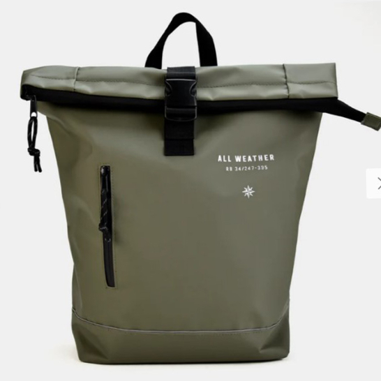 All Weather Fiets Rugzak Olijfgroen - met laptopvak All Weather rugzak fietstas groen 8732