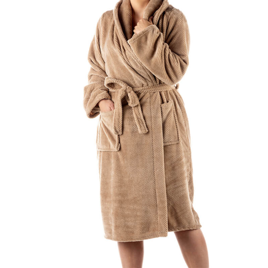 Badjas Chris Camel - wafelpatroon Badjas Chris Camel