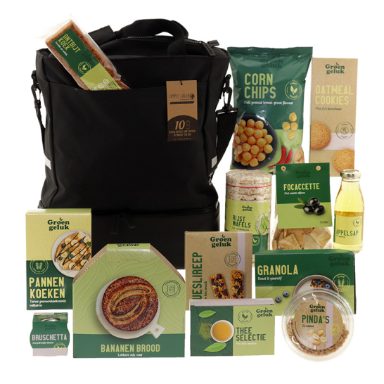 RPET Fiets shopper met koelvak - Groen Geluk Groen Geluk RPET Fiets shopper met koelvak