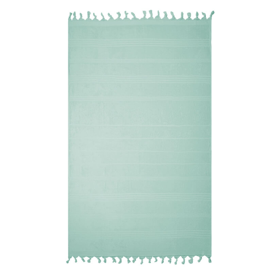 Hamamdoek met badstof Mint 100x165cm