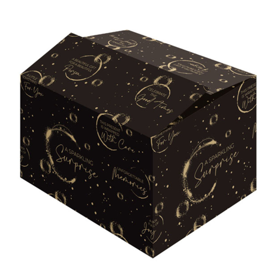 Kerstpakketdoos Bubbles Black - 80% gerecycled Kerstpakketdoos Bubbles black