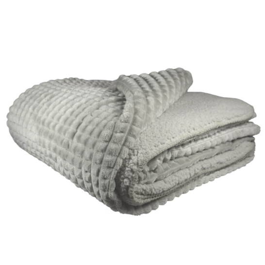 LEEFF Plaid Puk Licht Grijs - 150x200cm Leeff plaid Puk light grey