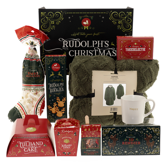 Hoodie & Mok Happy - Rudolph's Rudolphs Hoodie Deken Mok Happy