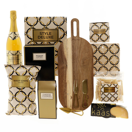 Kaasplank - Style Deluxe Style DeLuxe Kaasplank 3 Kaasmesjes goud