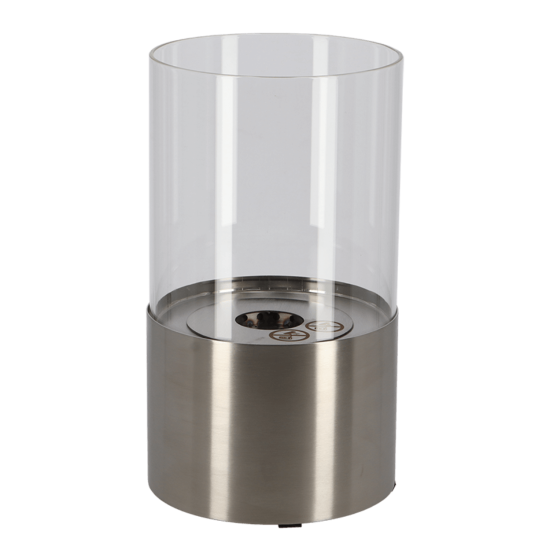 Tafelhaard Bioethanol RVS rond glas