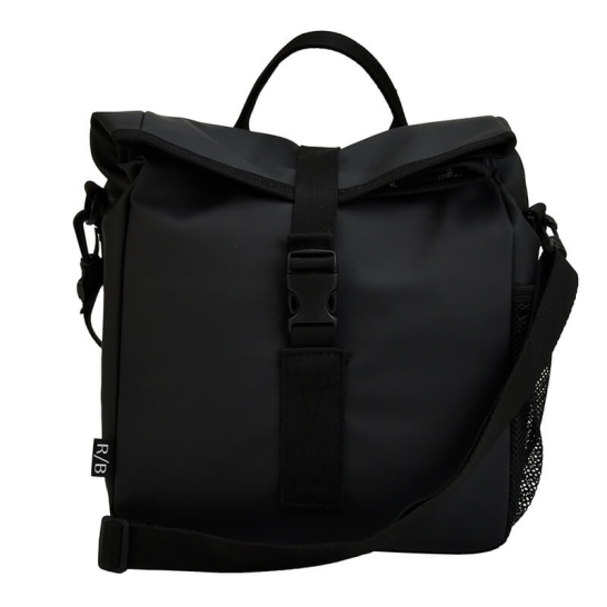 Lunch Koeltas Mat PU Zwart - voor op de fiets Travel Lunch Tas Zwart 8793