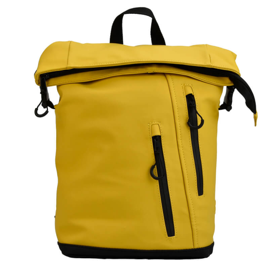 Fiets Rugzak Travel Mat PU Geel Travel fiets rugzak vegan leer 8791 Geel