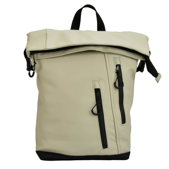 Fiets Rugzak Travel Mat PU Off White Travel fiets rugzak vegan leer 8791 Off White