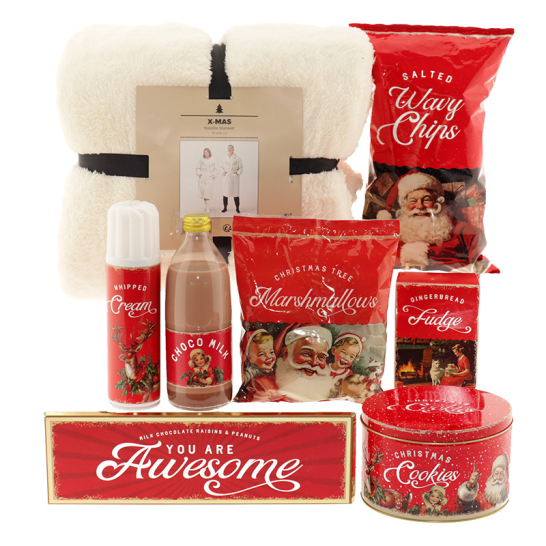 Hoodie Deken X-MAS - Vintage Christmas Vintage Christmas Hoodie Deken X MAS