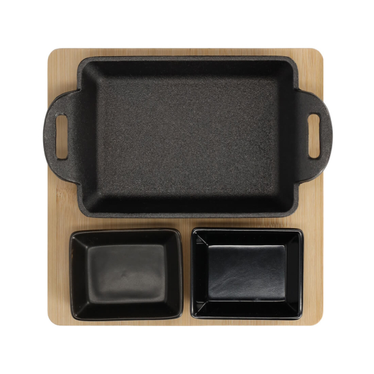 Gietijzeren Serveerset Rechthoek - JENS Living jens living gietijzeren serveerset rechthoek 25536