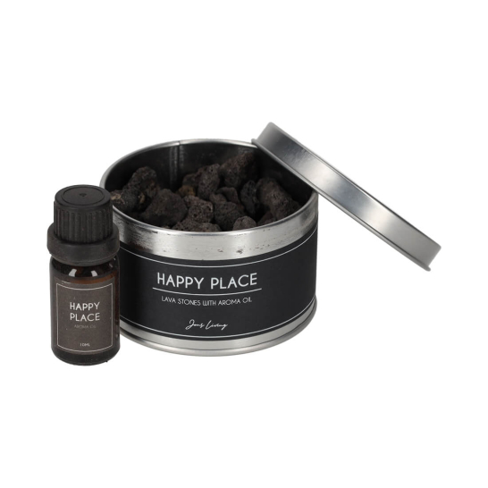 Lavastenen Met Aroma Olie - Happy Place - JENS Living jens living lavastenen met aroma olie happy place 25493