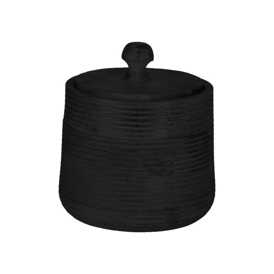 Opbergpot Zwart Mangohout - JENS Living jens living mango opbergpot zwart 25225