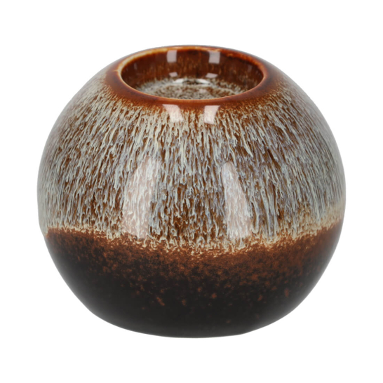 Ronde Theelichthouder Bodhi Bruin - JENS Living jens living ronde theelichthouder bodhi bruin 25610