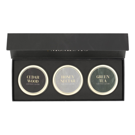 Geurkaarsen in blik Scent of Joy - set 3 stuks - JENS Living jens living scent of joy kaarsen 3 25692