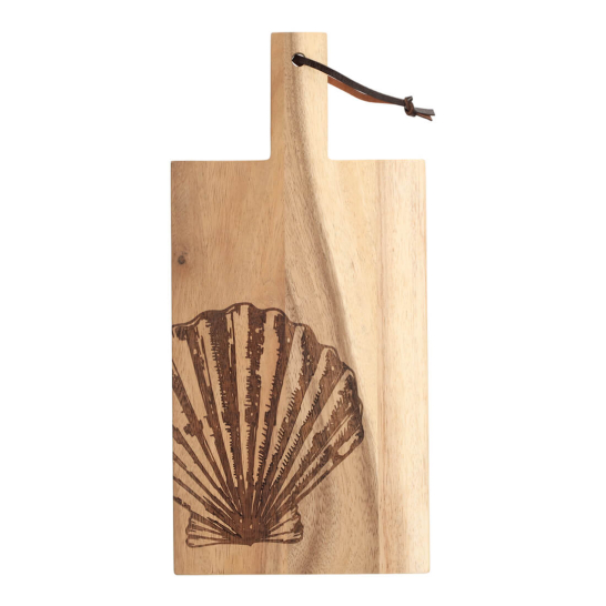 Serveerplank Schelp Acaciahout - 38x18cm - JENS Living jens living serveerplank schelp small 25379