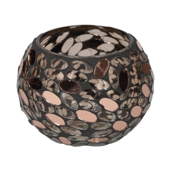 Theelichthouder Mozaïek Koper Large - JENS Living jens living theelichthouder mozaiek koper large 25656