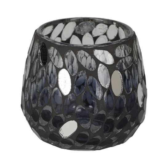 Theelichthouder Mozaïek Zwart Small - JENS Living jens living theelichthouder mozaiek zwart small 25657