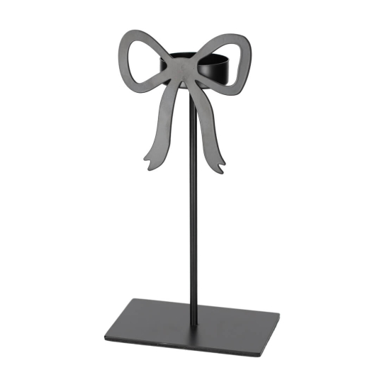 Theelichthouder Strik Zwart - JENS Living jens living theelichthouder strik zwart 25640