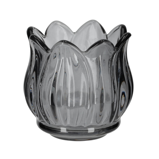 Theelichthouder Tulp Grijs Small - JENS Living jens living theelichthouder tulp grijs small 25445