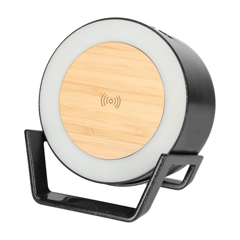 Speaker & Oplader Wheatstraw Zwart - duurzaam - BRAINZ brainz led charger speaker vic wheatstraw zwart 38658