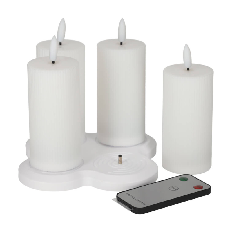 Oplaadbare LED Kaarsen set/4 - JENS Living jens living oplaadbare led kaarsen 4 25484