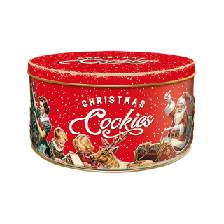 Vintage Christmas Koektrommel met kaneelkoekjes 44998 Vintage Christmas Koektrommel met kaneelkoekjes 44998